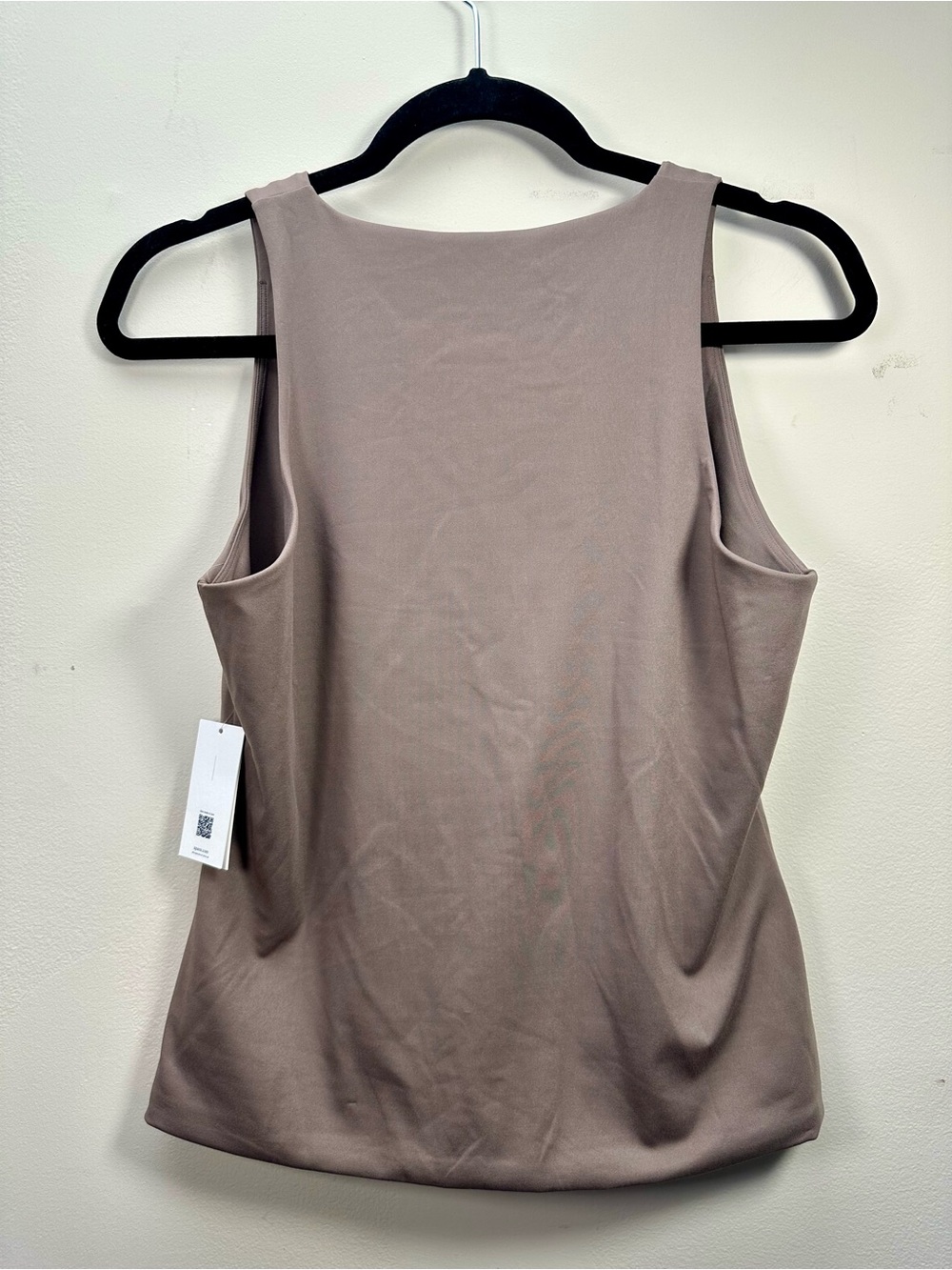 Spanx Smoothing Jersey High Neck Racerback Tank, Smoke Taupe, Large - Picture 11 of 14